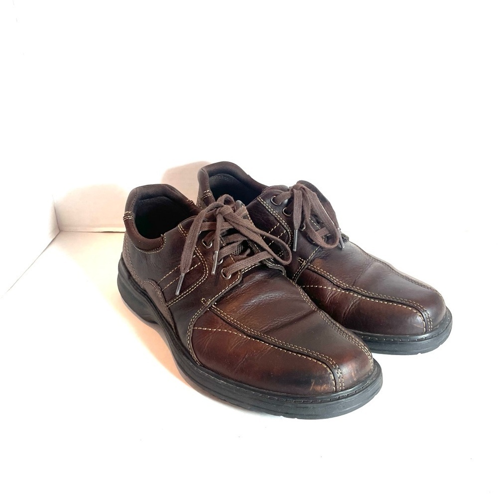 Clarks Sherwin Limit Men’s Brown Leather Oxford Shoes Size 11 M - Picture 3 of 12